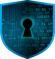 Modern Technology Shield Padlock Crop-out png