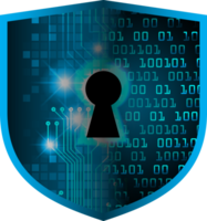 Modern Technology Shield Padlock Crop-out png