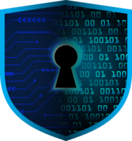 Modern Technology Shield Padlock Crop-out png