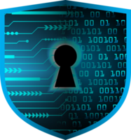 Modern Technology Shield Padlock Crop-out png