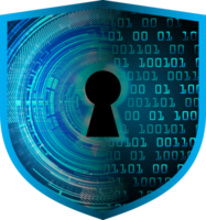 Modern Technology Shield Padlock Crop-out png