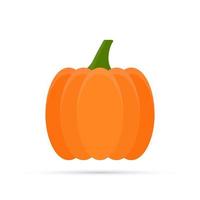 Pumpkin icon. The main symbol of the holiday Halloween. Holiday on October 31st. Isolated vector illustration.