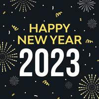 Happy New Year Flat Design Background vector