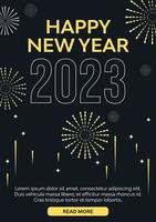 Happy New Year Flat Design Background vector