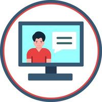 Online Consulting Vector Icon Design