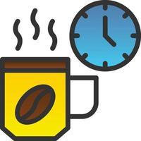 diseño de icono de vector de pausa para el café