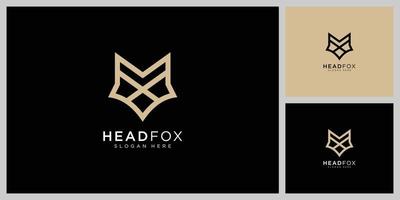 head fox logo vector line style design