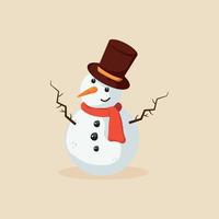 snowman holiday card vector