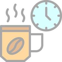 diseño de icono de vector de pausa para el café