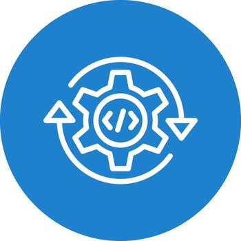 diseño de icono de vector de integración continua