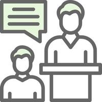Job Interview Vector Icon Design
