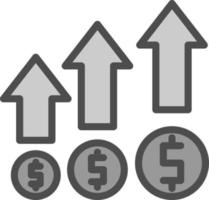 Money Growth Vector Icon Design