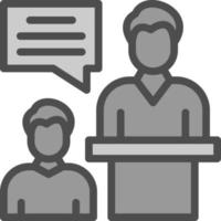 Job Interview Vector Icon Design