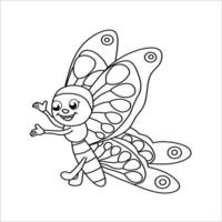 Butterfly Adult Coloring Page vector