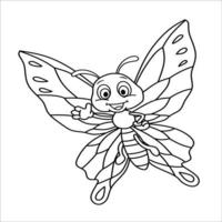 Butterfly Adult Coloring Page vector