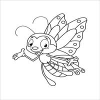 Butterfly Adult Coloring Page vector