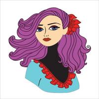 stylish girls adult vector coloring page
