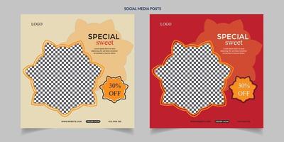 social media post template vector