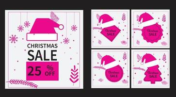 Christmas day sale template design vector