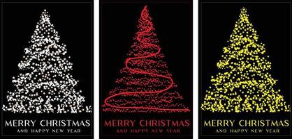 Merry Christmas and happy new year tree vector