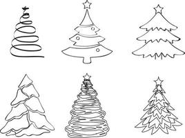 Merry Christmas and happy new year tree vector