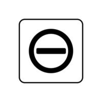 Prohibited sign horizontal line icon vector design