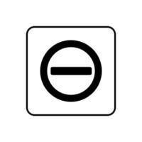 Prohibited sign horizontal line icon vector design