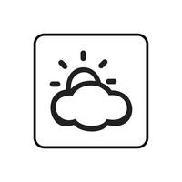 Sunny cloudy weather icon vector design