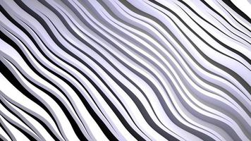 Abstrakter Hintergrund aus grauem, silbrigem, diagonalem Farbverlauf, ungewöhnlich glänzenden, hellen, schönen Linien und sich bewegenden Wellen. Video in hoher Qualität 4k, Motion Design