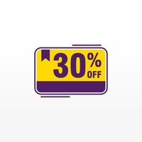 30 discount, Sales Vector badges for Labels, , Stickers, Banners, Tags, Web Stickers, New offer. Discount origami sign banner.