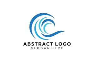 diseño de icono y símbolo de logotipo de salpicadura de onda de agua abstracta. vector