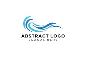 diseño de icono y símbolo de logotipo de salpicadura de onda de agua abstracta. vector