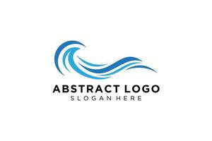 Abstract water wave splash logo symbol and icon design. vector