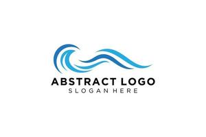 Abstract water wave splash logo symbol and icon design. vector