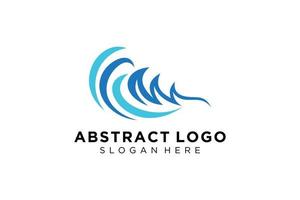 diseño de icono y símbolo de logotipo de salpicadura de onda de agua abstracta. vector