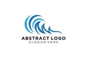 Abstract water wave splash logo symbol and icon design. vector