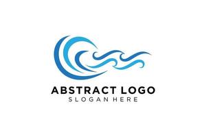 diseño de icono y símbolo de logotipo de salpicadura de onda de agua abstracta. vector