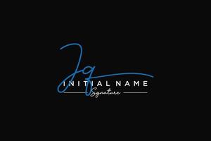 Initial JQ signature logo template vector. Hand drawn Calligraphy lettering Vector illustration.