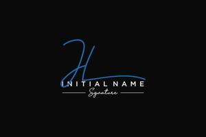 Initial JL signature logo template vector. Hand drawn Calligraphy lettering Vector illustration.