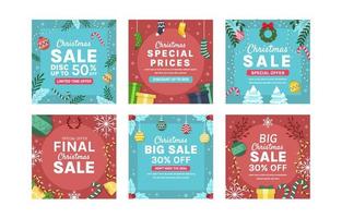 Red And Blue Christmas Sale vector