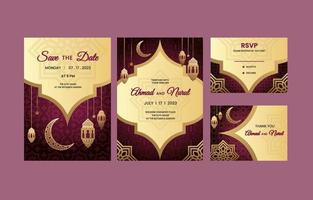 Moslem Wedding Invitation vector