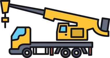 drilling truck vector illustration on a background.Premium quality symbols.vector icons for concept and graphic design.