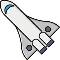 ilustración de vector de nave espacial en un fondo. símbolos de calidad premium. iconos vectoriales para concepto y diseño gráfico.