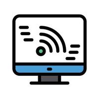 ilustración de vector wifi de pantalla en un fondo. símbolos de calidad premium. iconos vectoriales para concepto y diseño gráfico.