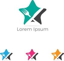 logotipo del restaurante - industria alimentaria, vector de logotipo de alimentos favoritos y saludables