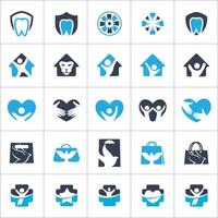 Mega set logo vector designs. monkey, dental, travel, home logos,