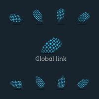 Colorful Globe logo design. vector