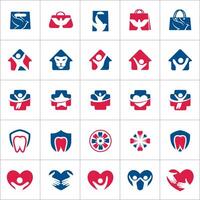 Mega set logo vector designs. monkey, dental, travel, home logos,