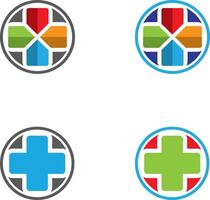 Medical logo, colorful cross vector