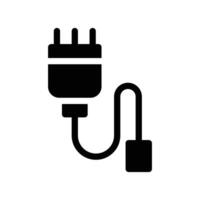 ilustración de vector de enchufe de cable en un fondo. símbolos de calidad premium. iconos vectoriales para concepto y diseño gráfico.